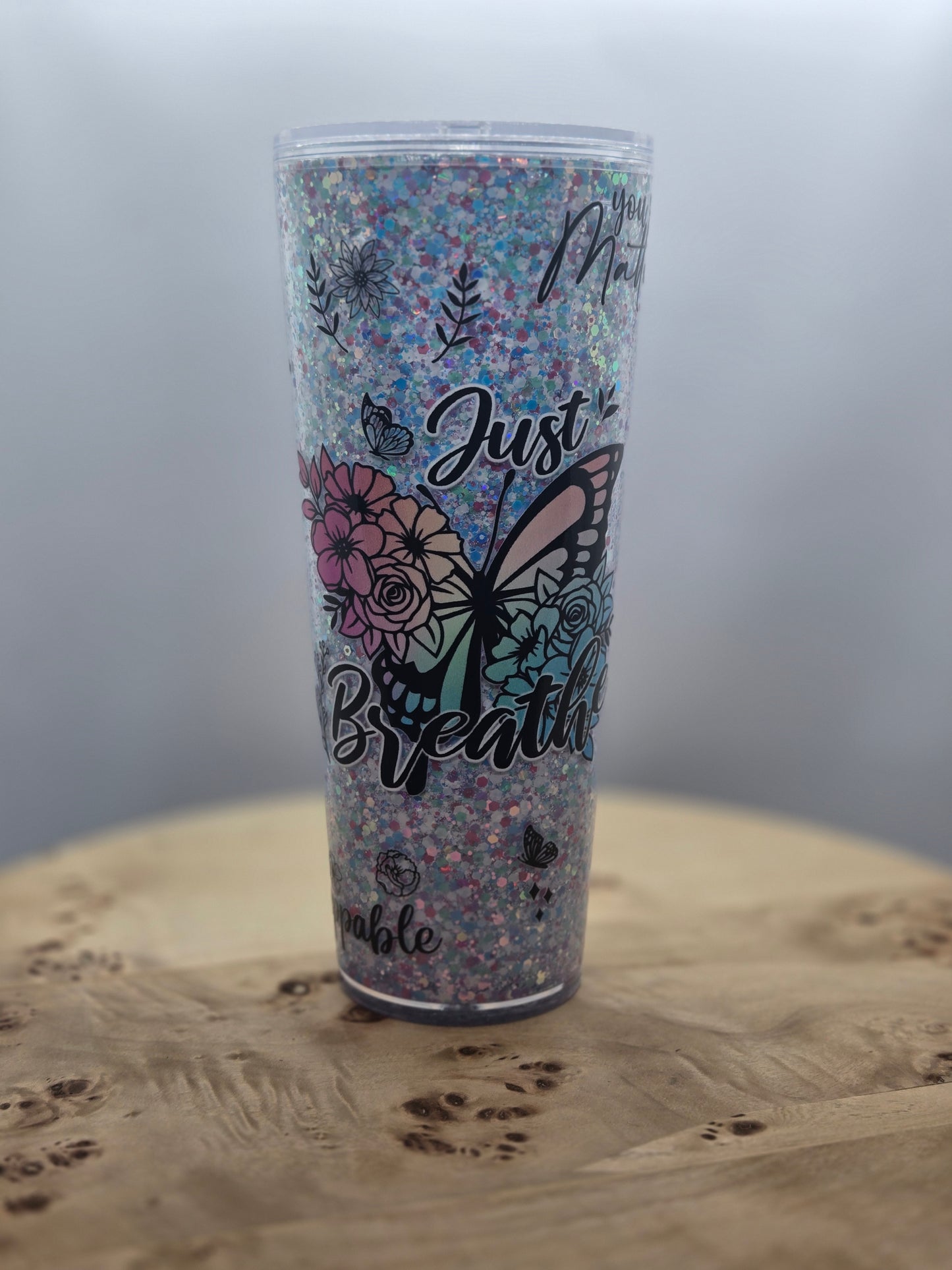 Just Breathe 24 oz Acrylic Tumbler - Ready to Ship