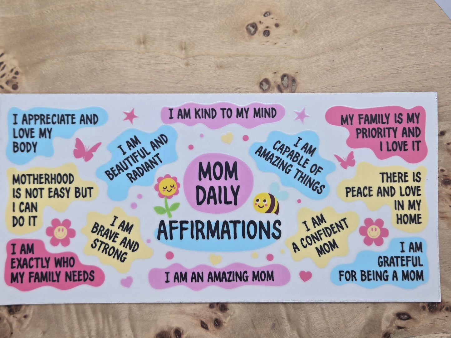 Mom Daily Affirmations (Bee and Flower)
