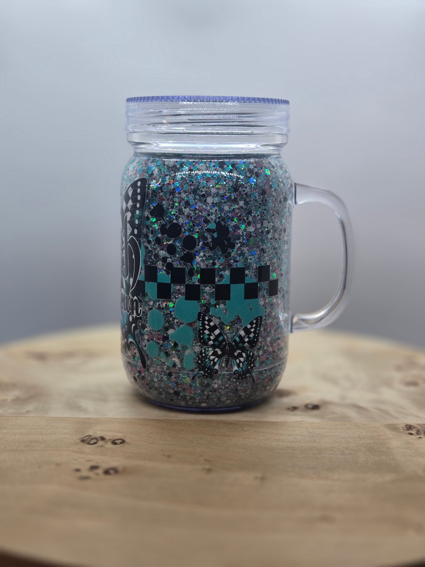 20 oz Mason Jar Tumbler B Calm Down - Ready to Ship