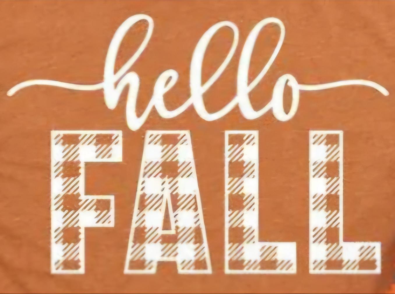 Hello Fall Checkered