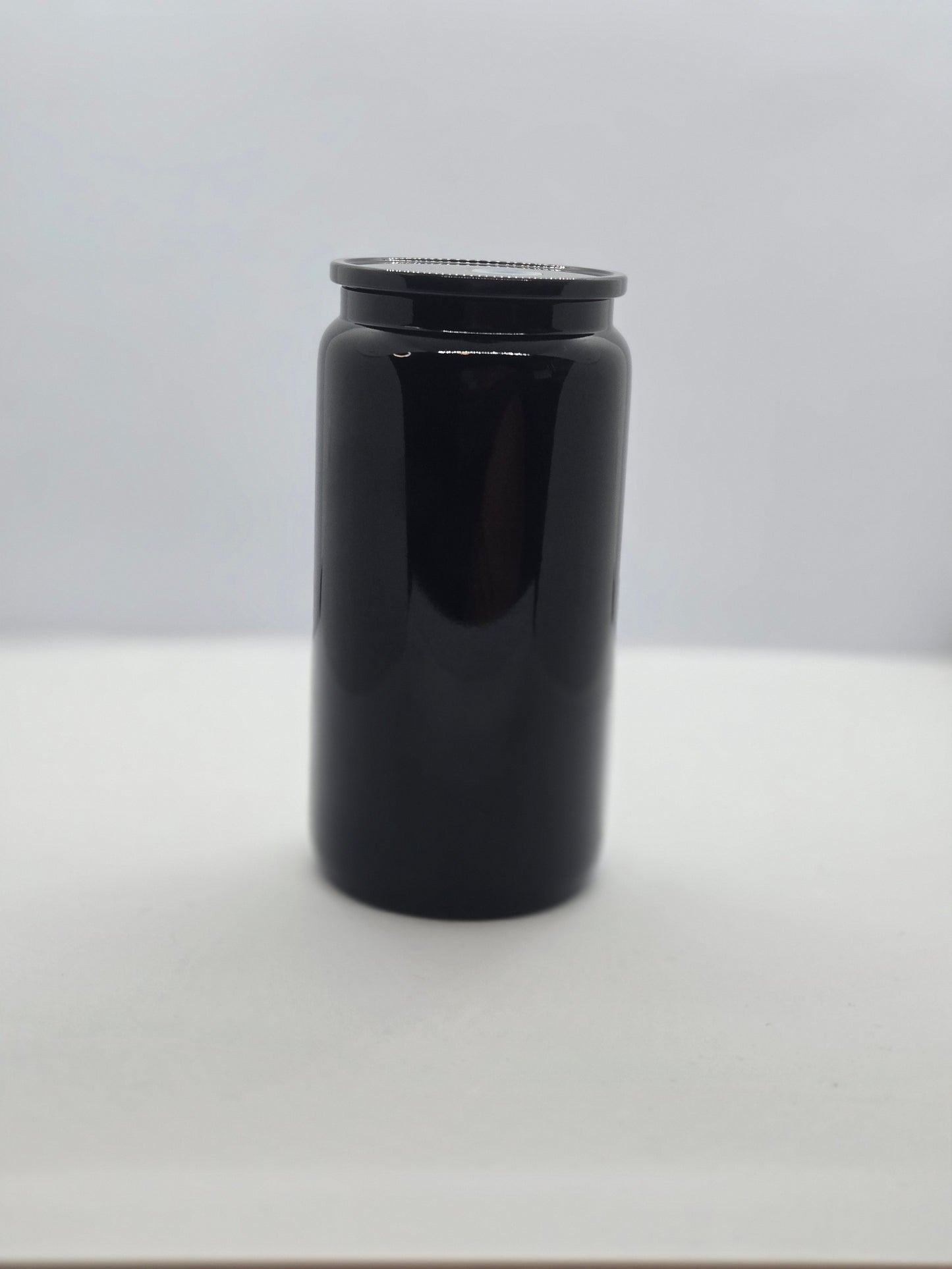 16 oz Glass Can Tumbler with Acrylic Lid