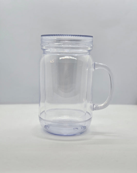20 oz Acrylic Mason Jar Snowglobe