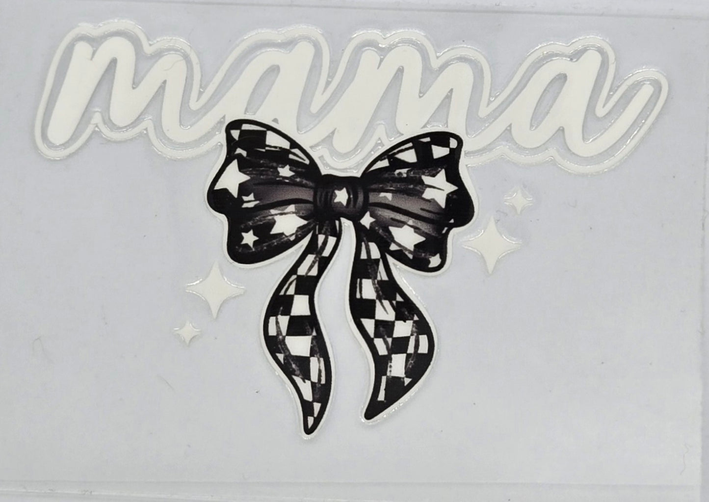 Star/Checkered Bow Mama