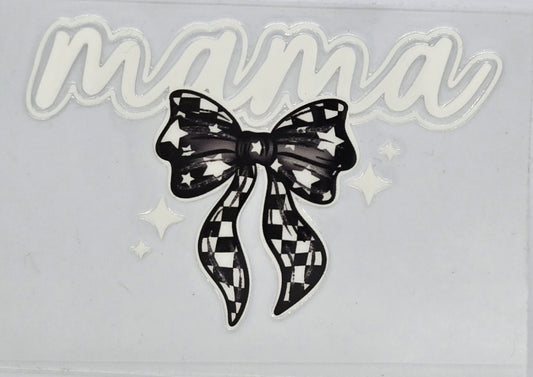 Star/Checkered Bow Mama