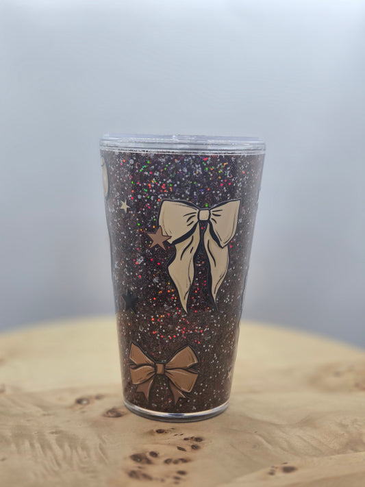 Fall Bows 16 oz Tapered Acrylic Tumbler - Ready to Ship