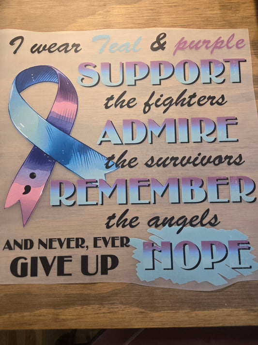 I Wear Teal and Purple