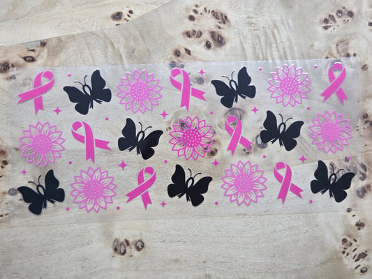 Pink Ribbon and Butterflies