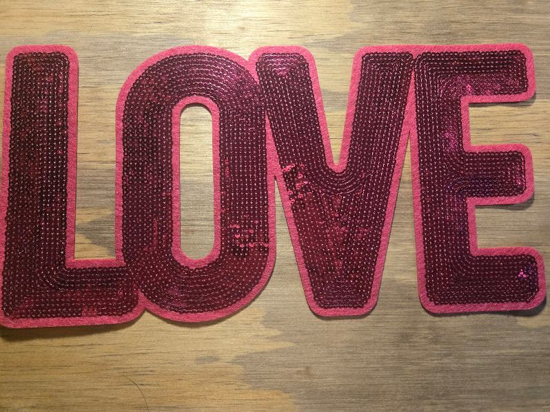 Love Sequin Patch