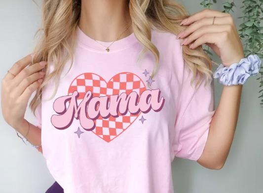 Mama Heart Checkered